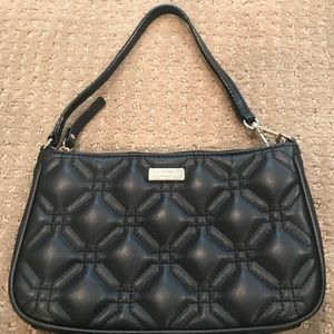 Kate Spade black quilted mini purse/wristlet